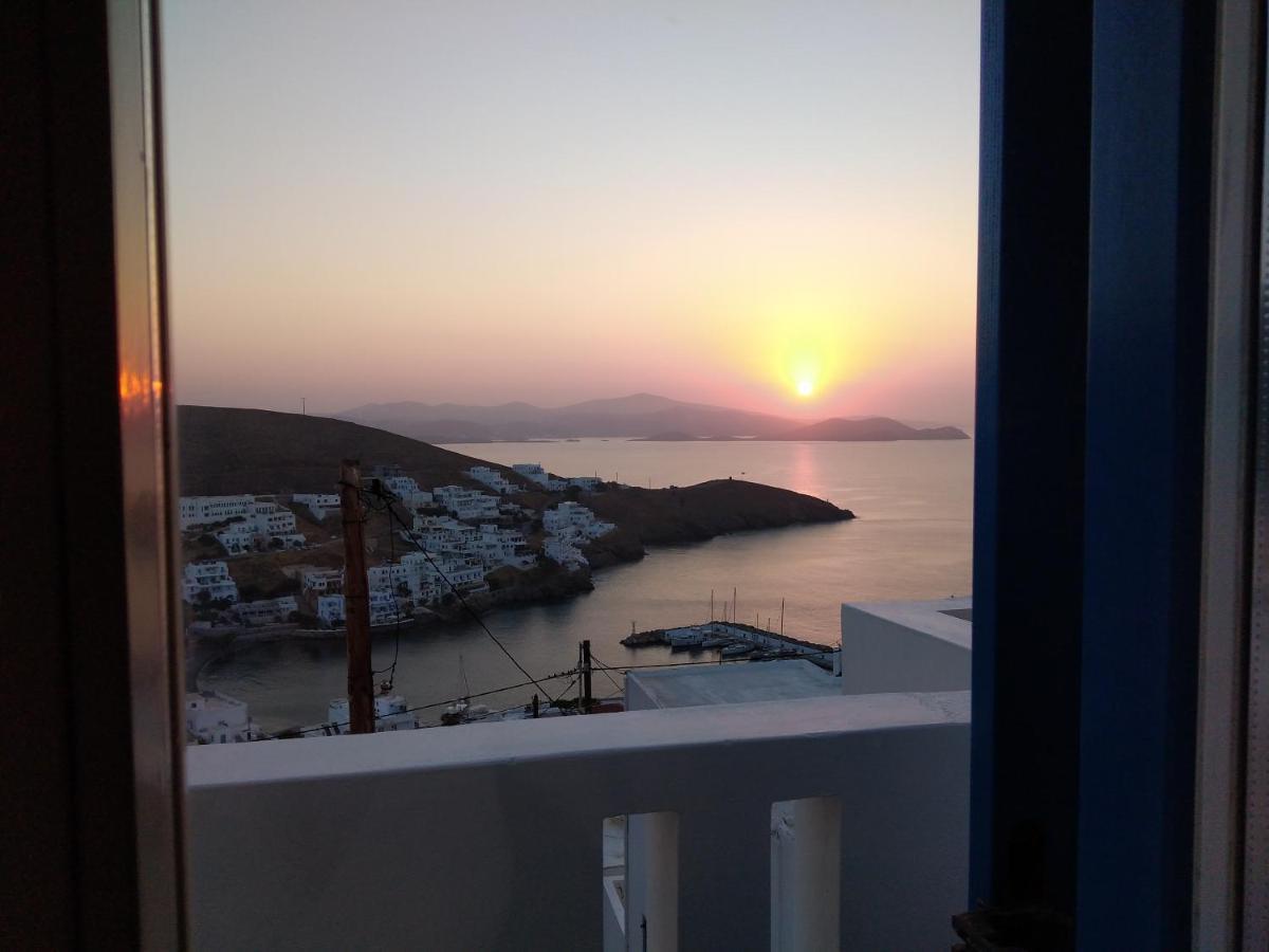 Pera Gyalos Θέαστρον - Theastron House With Great View In Chora 아파트 외부 사진